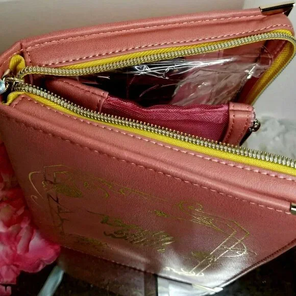 Disney Beauty And The Beast Makeup Bag & Makeup Brushes Clutch By Luke Henderson